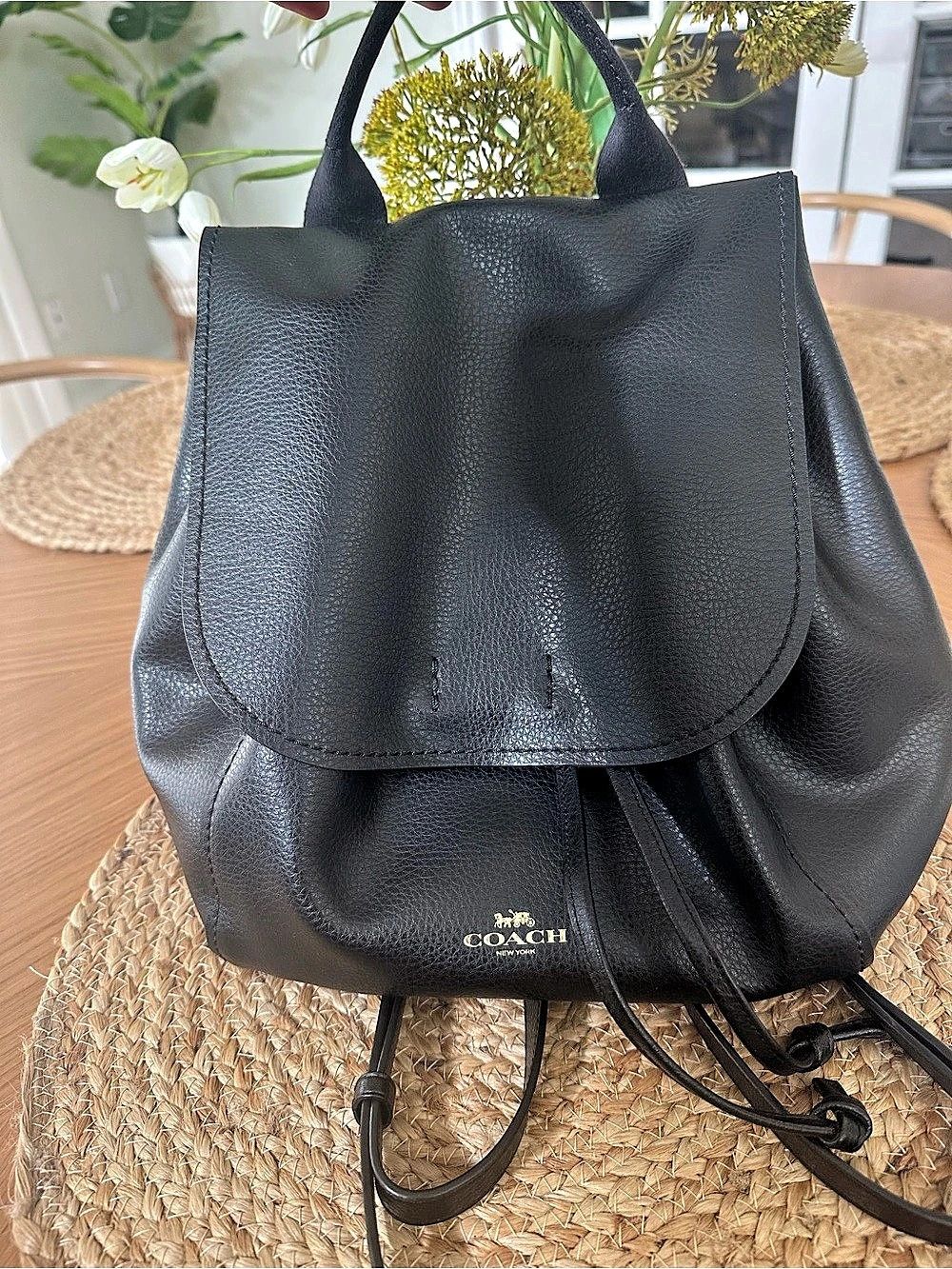 Coach Derby Backpack Black Leather